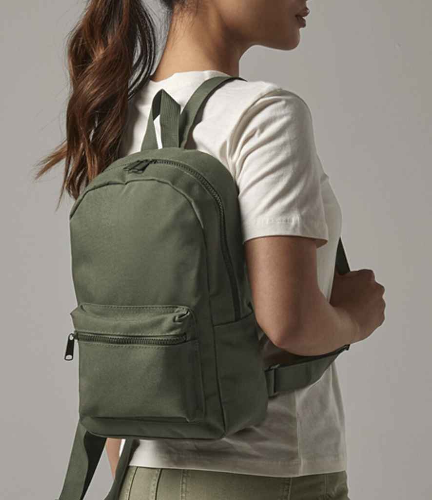 Children’s Embroidered Mini Essential Fashion Backpack – Durable, Stylish Kids Backpack by BagBase