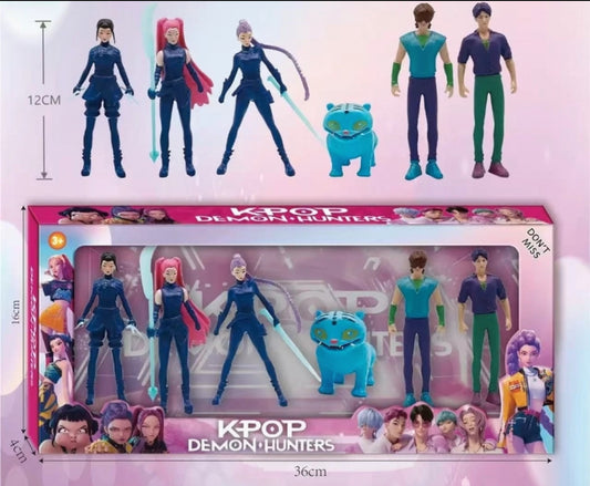 Kpop demon hunters boxed set of 6 figures