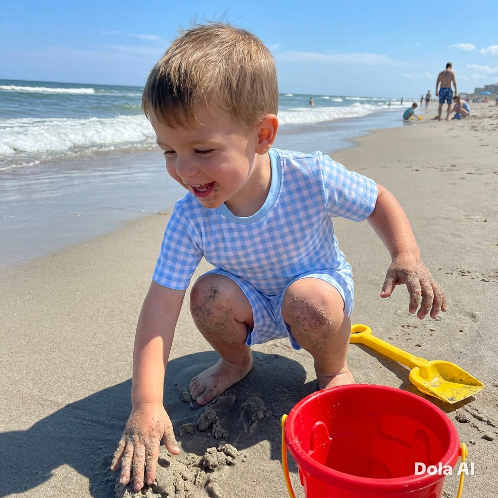 C9 Boys Blue and white gingham tshirt  and shorts