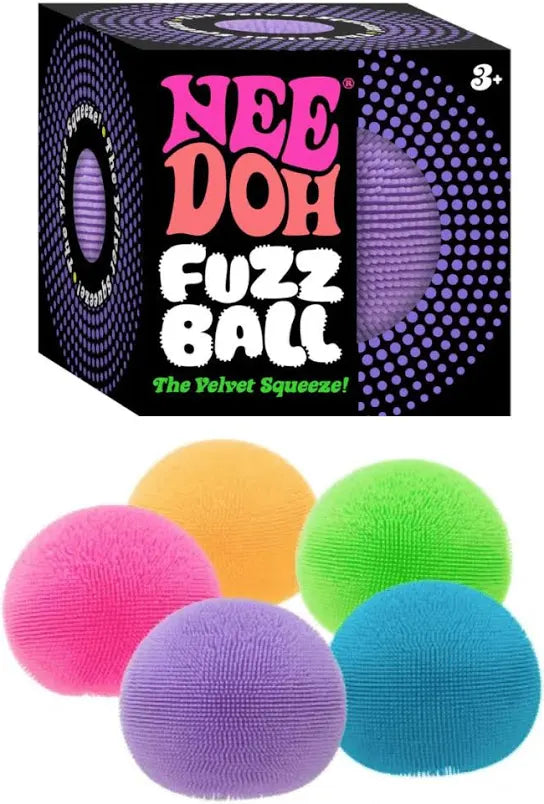 NeeDoh Fuzzball Velvet Squeeze Soft-Cloud Stress Relief Fidget Toy