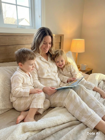 C9 womens “cuddles” Unisex yellow & white gingham pjs